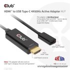 Club 3D Átalakító - CAC-1333 (HDMI to USB-C aktív, 4K60Hz, M/F)