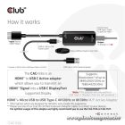 Club 3D Átalakító - CAC-1336 (HDMI+Micro USB to USB-C, 4K120Hz/8K30Hz)