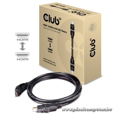 Club 3D Kábel - CAC-1360 (HDMI 2.0 4K60Hz 360° forgatható, 2m)