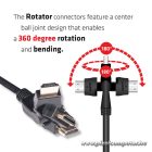 Club 3D Kábel - CAC-1360 (HDMI 2.0 4K60Hz 360° forgatható, 2m)