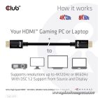 Club 3D Kábel - CAC-1371 (HDMI 2.1 Ultra High Speed, 4K120Hz, 8K60Hz, 48Gbps, M/M, 1m)