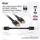 Club 3D Kábel - CAC-1373 (HDMI 2.1 Ultra High-Speed, 48Gbps, 4K120Hz, 8K60Hz, M/M, 3m)