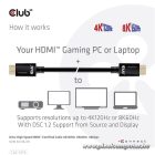 Club 3D Kábel - CAC-1375 (HDMI 2.1 Ultra High Speed, M/M, 4K120Hz, 8K60Hz, 48Gbps, 5m, VRR,QMS,QFT,eARC,HDR)