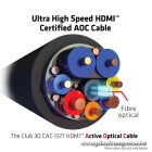 Club 3D Kábel - CAC-1377 (HDMI 2.1 Ultra High-Speed, M/M, 8K60Hz, 4K120Hz, 15m, AOC, unidirectional)