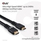 Club 3D Kábel - CAC-1378 (HDMI 2.1 Ultra High Speed, 240Hz, 48Gbps, M/M, 7.5m)