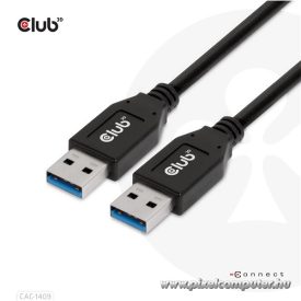   Club 3D kábel - CAC-1409 (USB-A Gen2, M/M, 10Gbps, 3A, 15W, 5V/3A, 0.5m)