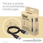 Club 3D kábel - CAC-1409 (USB-A Gen2, M/M, 10Gbps, 3A, 15W, 5V/3A, 0.5m)