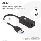 Club 3D Átalakító - CAC-1420 (3.2 USB-A to RJ45, 2.5Gb, M/F)