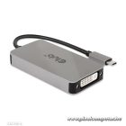 Club 3D Átalakító - CAC-1510-A (3.2 USB-C Gen 1 to DVI-D Dual Link, HDCP OFF, 4K30Hz)