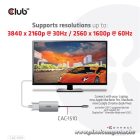 Club 3D Átalakító - CAC-1510 (3.2 USB-C Gen 1 to DVI-D Dual Link, HDCP ON, 4K30Hz)