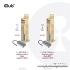 Club 3D Átalakító - CAC-1510 (3.2 USB-C Gen 1 to DVI-D Dual Link, HDCP ON, 4K30Hz)