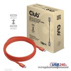 Club 3D Kábel - CAC-1515 (USB2.0 Type-C, 480Mb, 240W PD, 4m, kétirányú, USB-IF Certified)