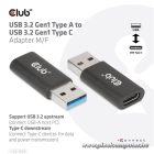 Club 3D Átalakító - CAC-1525 (3.2 USB-A Gen 1 to 3.2 USB-C Gen 1, Bidirectional)