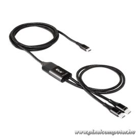   Club 3D Kábel - CAC-1527 (USB-C Y kábel, 100W PD, 1.83m, 2xUSB-C)
