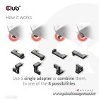 Club 3D Átalakító - CAC-1528 (USB-C Gen 2 to USB-C Gen 2, 90 fokos adapter, 10Gbps, 4k120Hz)