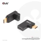 Club 3D Átalakító - CAC-1528 (USB-C Gen 2 to USB-C Gen 2, 90 fokos adapter, 10Gbps, 4k120Hz)