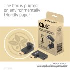 Club 3D Átalakító - CAC-1528 (USB-C Gen 2 to USB-C Gen 2, 90 fokos adapter, 10Gbps, 4k120Hz)