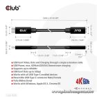 Club 3D Kábel - CAC-1529 (USB-C Gen 1 to USB-C, 5Gbps, 60W, 4K60Hz, M/F, 2m)