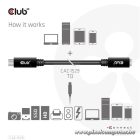Club 3D Kábel - CAC-1529 (USB-C Gen 1 to USB-C, 5Gbps, 60W, 4K60Hz, M/F, 2m)