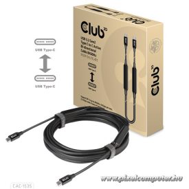   Club 3D Kábel - CAC-1535 (3.2 USB-C Gen 2 to 3.2 USB-C Gen 2, 60W PD, 8K60Hz, Bidirectional, 5m)