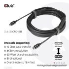 Club 3D Kábel - CAC-1535 (3.2 USB-C Gen 2 to 3.2 USB-C Gen 2, 60W PD, 8K60Hz, Bidirectional, 5m)