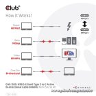 Club 3D Kábel - CAC-1535 (3.2 USB-C Gen 2 to 3.2 USB-C Gen 2, 60W PD, 8K60Hz, Bidirectional, 5m)
