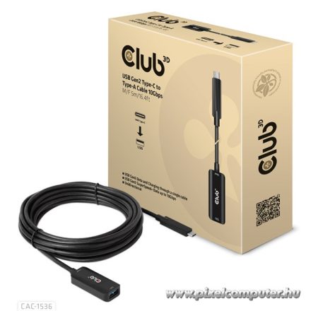 Club 3D Kábel - CAC-1536 (USB-C Gen 2 to USB-A, 10Gbps, 5m)