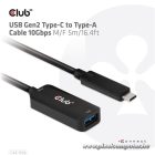Club 3D Kábel - CAC-1536 (USB-C Gen 2 to USB-A, 10Gbps, 5m)