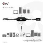 Club 3D Kábel - CAC-1538 (USB-C Gen 1 to USB-A, 5Gbps, 10m)