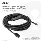 Club 3D Kábel - CAC-1538 (USB-C Gen 1 to USB-A, 5Gbps, 10m)