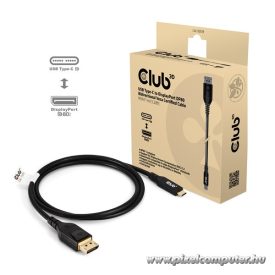   Club 3D Kábel - CAC-1559 (USB-C to DisplayPort 2.1, DP80 Bidirectional, 1m, 8K60Hz)