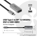 Club 3D Átalakító - CAC-1567 (USB-C to DisplayPort 1.4, 8K60Hz, DSC 1.2, HDR, HBR3)