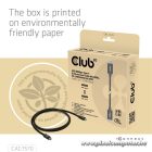 Club 3D Kábel - CAC-1570 (USB4 Type-C, 240W PD, 80Gbps, 8K240Hz, 4K540Hz, Bidirectional, 1,2m, fehér)