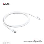Club 3D Kábel - CAC-1572 (USB4 Type-C, 240W PD, 80Gbps, 8K240Hz, 4K540Hz, Bidirectional, 1,2m, fekete)