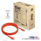 Club 3D Kábel - CAC-1573 (USB2 Type-C, M/M Kétirányú, 480Mb, 240W EPR, 2m)