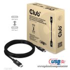 Club 3D Kábel - CAC-1575 (USB4 Type-C Gen 2x2, Bi-Directional USB-IF, 4K60Hz, 20Gbps, PD 240W(48V/5A) EPR M/M 2m)