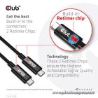 Club 3D Kábel - CAC-1578 (USB4 Type-C Gen 3x2, Bi-directional, 8K60Hz, 40Gbps, 240W PD, EPR, 2m)