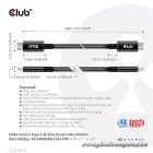Club 3D Kábel - CAC-1579 (USB4 Type-C Gen 3x2, Bi-directional, 8K60Hz, 40Gbps, 240W PD, EPR, 3m)