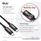 Club 3D Kábel - CAC-1579 (USB4 Type-C Gen 3x2, Bi-directional, 8K60Hz, 40Gbps, 240W PD, EPR, 3m)