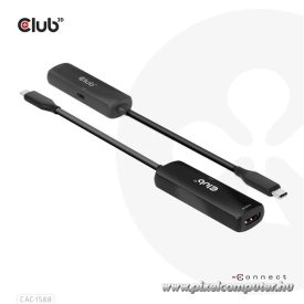  Club 3D Átalakító - CAC-1588 (USB-C Gen 2 to HDMI 4K120Hz, HDR10, DSC 1.2, USB-C 100W PD3.0, aktív)