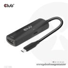 Club 3D Átalakító - CAC-1588 (USB-C Gen 2 to HDMI 4K120Hz, HDR10, DSC 1.2, USB-C 100W PD3.0, aktív)