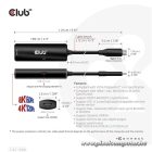 Club 3D Átalakító - CAC-1588 (USB-C Gen 2 to HDMI 4K120Hz, HDR10, DSC 1.2, USB-C 100W PD3.0, aktív)