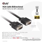 Club 3D Kábel - CAC-1710 (VGA Bidirectional, M/M, 10m, 28AWG, 1080p)