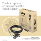 Club 3D Kábel - CAC-1712 (HDMI to VGA, M/M, 2m, 28AWG, 1080p, 3.5mm jack, Micro USB táplálás)