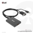 Club 3D Átalakító - CAC-1720 (USB-A & VGA to HDMI, M/F, 0.6m, 28AWG, Full HD 1080p)