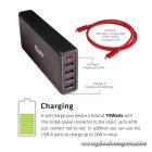 Club 3D Átalakító - CAC-1903 (5 port, 111W töltő, 4xUSB-A, 1xUSB-C PD)