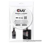 Club 3D Átalakító - CAC-2013 (DisplayPort 1.1a to VGA, fekete, aktív, WUXGA 1920x1200 @60Hz)