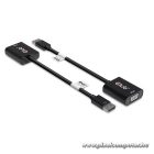 Club 3D Átalakító - CAC-2013 (DisplayPort 1.1a to VGA, fekete, aktív, WUXGA 1920x1200 @60Hz)