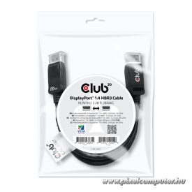   Club 3D Kábel - CAC-2067 (DisplayPort 1.4, HBR3, 8K60Hz, 1m, M/M, VESA minősítés)