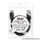 Club 3D Kábel - CAC-2068 (DisplayPort 1.4, M/M, 28AWG, HBR3, VESA tanúsítvánnyal, 8K60Hz, 2m)